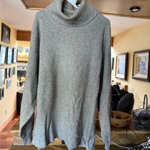 Free People Heather Gray Turtleneck Sweater